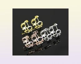Fashion New Hollow CH Letter Stud Earrings Symbol Friendship Love Lady Earrings 18K Rose Gold CH Earrings Jewellery 2885773