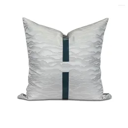 Pillow Light Luxury Cover 50x50cm 45x45cm Square Waist Pillows Cotton Leather Decorative Sofa S Case Home Decor