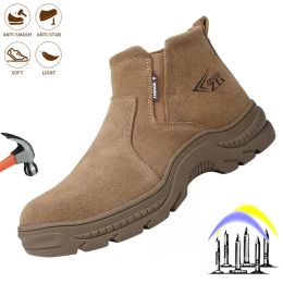 Boots Male Steel Toe Safety Boots indestructible Man Work Safety Shoes Winter AntiSmashing Puncture Proof Shoes Men Working Sneakers