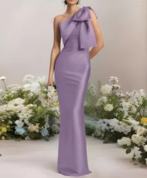 Party Dresses One Shoulder Elegant Satin Prom Dress For Women Mermaid Cocktail Long Bodycon Formal Evening Gowns With Back Slit