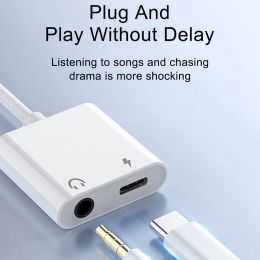 For Samsung Galaxy S23 S22 Note 20 Ultra S21 S20 FE A54 A34 USB C to 3 5 mm Jack Earphone Charger Splitter Dual Type C Converter