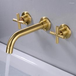 Bathroom Sink Faucets BAKALA Brass Mixer Basin Tap Bath Tub Chrome Finish Square In Wall Faucet LT-318