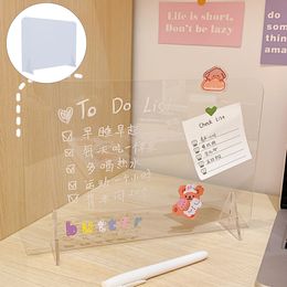 Board Whiteboard Easel Clear Writing Mini Desktop Note Memo Transparent Acrylic White Message Words Dry Erasable Painting List