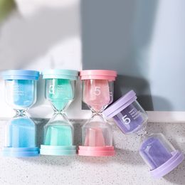 4pcs Sand Timers Set Hourglass Sandglass Timers 1/5/3/10/15/30 Minutes Sand Clock Timers for Game Classroom Home Office