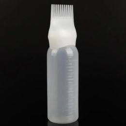 1PCS 120ML Hair Dye Applicator Bottles Plastic Dyeing Shampoo Bottle Oil Comb Brush Styling Tool Hair Coloring Hair Tools