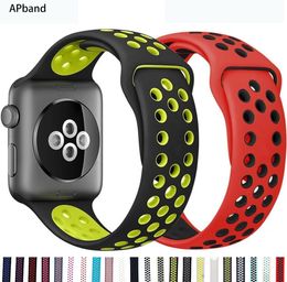Silicone Strap For Watch band 44mm 40mm 38mm 42mm 40 44 mm Breathable Accessories watchband bracelet iWatch 3 4 5 6 se9047689