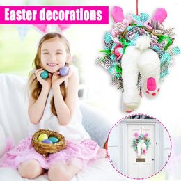 Decorative Flowers Colourful Easter S Door Ornaments Wall Decorations Wreath Happy Party Supplies For Home Decoration