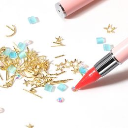 17cm Diamond Embroidery Double Head Drill Pen Dot Painting Point Pen Nail Art Rhinestone Picker Wax Pencil Crystal Handle Tool%2