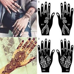 Professional Henna Tattoos Stencil Temporary Hand Body Art Stickers Template Hand Tattoo Stickers India Flower Tattoo Stencil