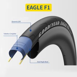 2023 Goodyear Bicycle Tyres Eagle F1 Road Bike Parts Tubeless/Tube Tyre 700x25/28C/30C/32C Clincher Foldable Gravel Cycling Tyre