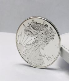 10 Pcs Non Magneitc 2022 American Eagle Metal Craft dom Silver Plated 1 OZ Collectible Home Decoration Art Commorative Coin5013862