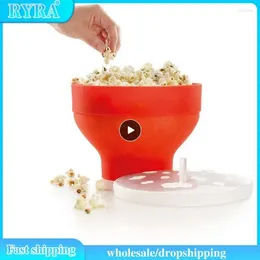 Bowls Foldable Wear-resistant Healthy High Quality Popcorn Household Bowl Durable Practical Silica Gel Environmental Friendly Simple