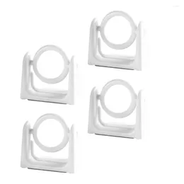 Shower Curtains 4 Pcs Curtain Hooks Hanging Clip Nail-free Rod Holders Multipurpose Rack Frame Window Support Hanger Supplies White