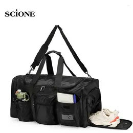 Duffel Bags Outdoor Travel Fitness Bag Shoes Pocket Gym Men Handbag Shoulder Crossbody Casual Trip Sport Weekennder Carry On