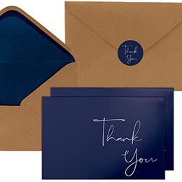 20Pcs Thank You Cards with Envelopes Stickers Blank Anniversary Greeting Cards Blessing Cards Thank You Paper Cards