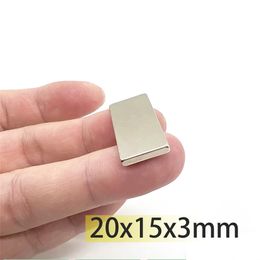 20x15x3 N35 Neodymium Bar Block Strong 20*15*3 Magnets Search Magnetic 20x15x3mm Bar Ndfeb Square Motor Generator dropshipping