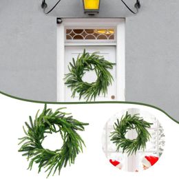 Decorative Flowers Christmas Real Looking Wreath Artificial Green Garland Faux Greenery Realistic Fall Decorations For Front Porch