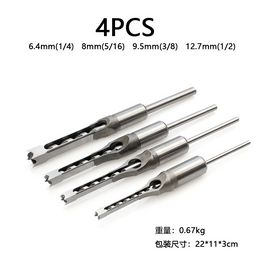 Woodworking HSS Twist Drill Bits Drill Tools Kit Set Square Auger Mortising Drill Set Square Extended Saw