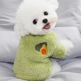 Dog Apparel Pet Clothes Winter Cat For Dogs Fleece Fruit Pattern Coat Jacket Sweater Small And Medium Type Clothing