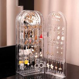 Jewellery Boxes Transparent 120 hole plastic earring screw display stand foldable screen earring Jewellery display stand screw storage