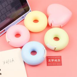 12 pcs/lot Creative Donut Love Tape Dispenser Washi Tape Storage Organiser Tape Dispenser Cutter Office Supplies