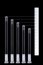 Diffused Glass Bong Downstem Replacement 18mm to 14mm Slitted Down Stem Diffuser Slider 3 inch6 inch for Beaker Straight Tube Wat8060439