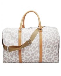 Duffel Bags White Leopard Cheetah Duffle Travel Bag Large Capacity Designer Weekender Tote With Shoulder Strap For Women2199245