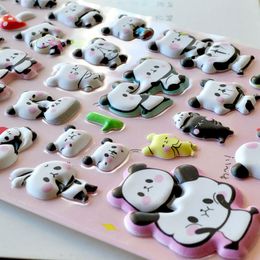 Kawaii 3D Puffy Panda Daily Life Stickers Scrapbooking Diy Journal Stationery Sticker Cute Deco Aesthetic Art Supplies