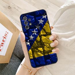 Bosnia Flag Phone Case Funda For Samsung S30 S20 S22 S21 S9 S10 S8 S7 S6 Pro Plus Edge Ultra Fe Silicone Soft Coque