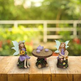 Garden Decorations Fairy Accessories Statue Sculpture Desk Figure Landscape Ornament For Courtyard Micro Flowerpot