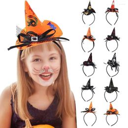 Party Supplies Witch Hat Pumpkin Shaped Headband Pointed Halloween Headwear Decoration For Children And Adults Cosplay Hairband