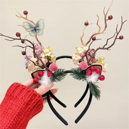 Party Decoration Branch Headband Eye-catching Lovely Festive Unique Creative Festival Po Props Christmas Clothing Accessories