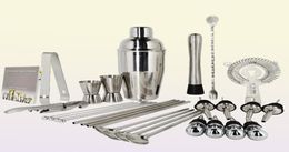 Bar Tools Bartender Kit 130piece Cocktail Shaker Set with Stainless Steel Rotating Stand Bar Tool for Gift Experience for Drink Mi8225008
