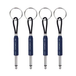 4Pcs Guitar Plug Keychain For Marshall Amp Key Holder, For Marshall Jack Key Holder, Navy Blue