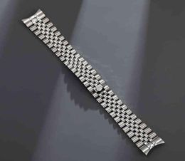 12mm 13mm 17mm 20mm 21mm 316L Solid Stainless Steel Jubilee Curved End Strap Band Bracelet Fit For H2204198772641