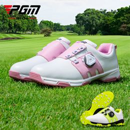 PGM Boys Girls Golf Shoes Waterproof Anti-slip Light Weight Soft and Breathable Universal Outdoor Sports Shoes XZ099