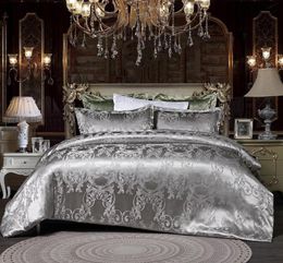 Luxury designer bedding sets sation silver queen bed comforters sets cover embroidery europe stylish king size bedding sets7762523