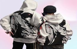 Anime Hoodies Streetwear Couple Winter Coat Fashion Loose Cartoon Sasuke Japan Hoodie Sweatshirt Unisex Hoodie Men Womens3081500