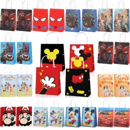 Processors Crafting Pixel Video Game Gift Bags Festival Paper Bag with Handles Baby Shower Candy Bags Kids Boys Birthday Party Supplies