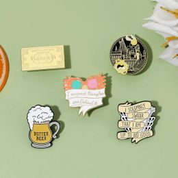 Custom Magic World Enamel Pins Train Tickets Sunglasses Howler Brooch Lapel Badge Witch Wizard Jewellery Gift for Friend Wholesale