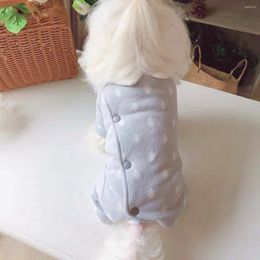 Dog Apparel Luxury Clothes For Dogs Winter Cotton Warm Soft Small Medium Jumpsuit Maltese Pijama Pet Puppy Sleepwear Overalls