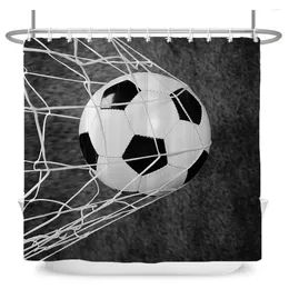 Shower Curtains Sports Style Football Printing Bathroom Curtain Polyester Waterproof Children Boy Home Decoration With Hooks