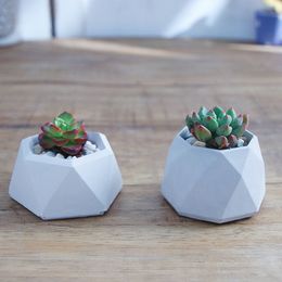 Mini Geometric Creativity Silicone Plant Pot Moulds Concrete Cement Form DIY Arts Aroma Craft Moulds Flowerpot Clay Plaster Mould