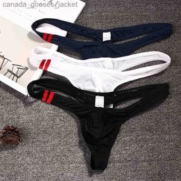 Underpants New mens underwear T-Back G-String fabric sexy and breathable fashion thong underwear C240411