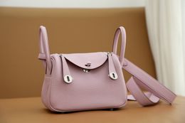 Brand mini purse designer Shoulder Bag 19cm popular women handbag TC Leather handmade stitching pink brown orange many Colours to choose fast delivery