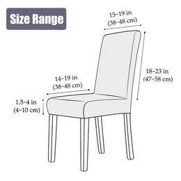 Waterproof Elastic Chair Cover For Dining Room Kitchen Wedding Hotel Banquet Restaurant Anti-dirty Seat Cover Dining Chair Cover