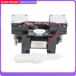 12V/220V High Positive Negative Pressure Vacuum Pump Large Beauty Instrument Mute Double Head Diaphragm Pump Micro Air Pump