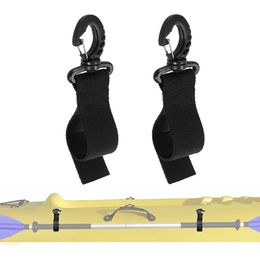 2PCS Kayak Paddle Keeper Oar Webbing Strap Holder Snap Clip For SUP Paddleboard Inflatable Boat Paddle Accessories