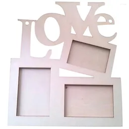 Frames Hollow Love Wooden Family Po Picture Wall Table Home Decor