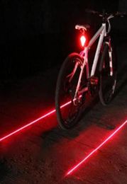 Bike Cycling Lights Waterproof 5 LED 2 Lasers 3 Modes Bike Taillight Safety Warning Light Bicycle Rear Bycicle Light Tail Lamp79176028062